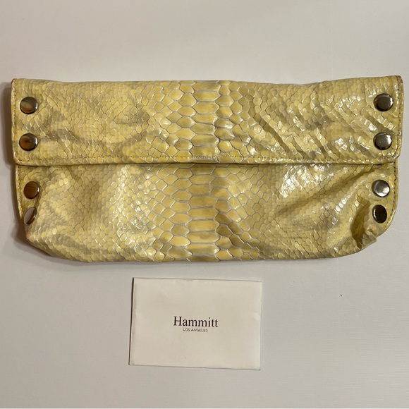 Rare!! Hammitt Reptile Patent Leather Clutch Bag